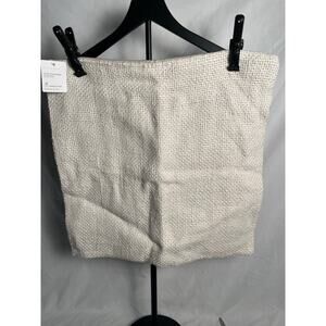 Pottery Barn Textured Pillow Sham Cream Ivory Woven Accent Home Decor NWT